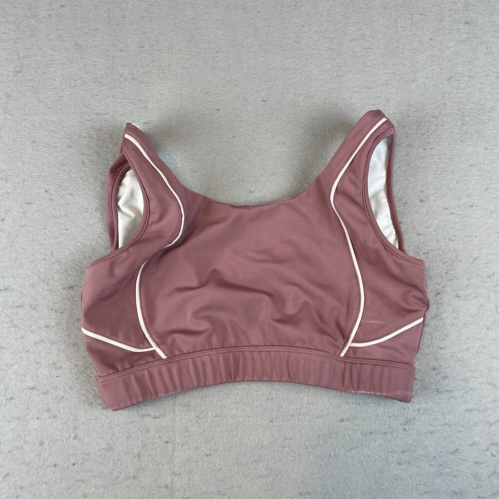 BuffBunny Collection Nirvana Sz M Sports Bra Mauve Pink White